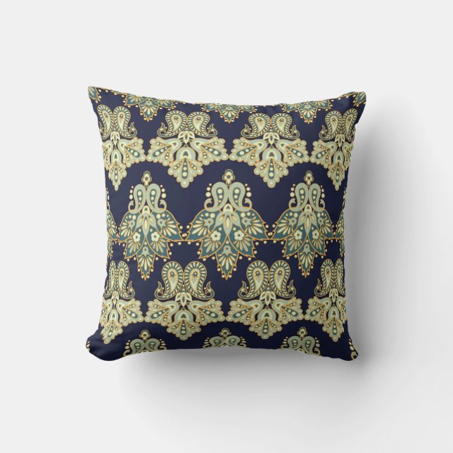 Coussin Paisley floral motif sans soudure. illustration da (Recto)
