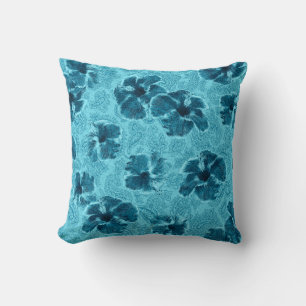 Coussin Paisley Hibiscus Vintage psychédélique