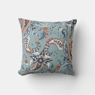 Coussin Paisley indien tendance : arrière - plan sans cout