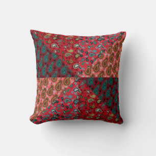 Coussin Paisley Patchwork, Style Boho, Hippie Thailé Oreil