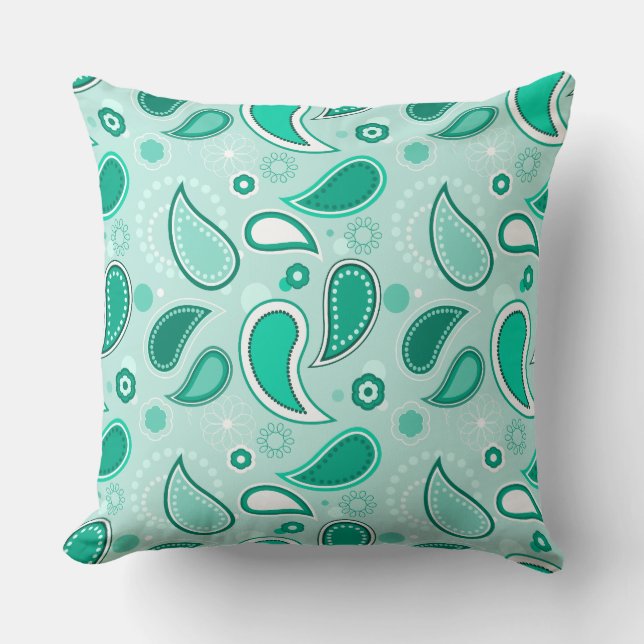 coussin paisley vert (Recto)