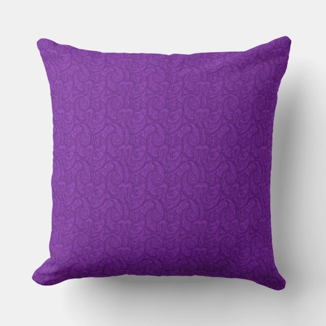 Coussin Paisley Violet (Recto)