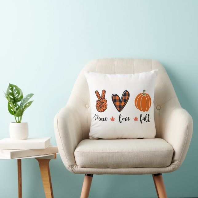Coussin Paix, Amour, Chute (Chaise)