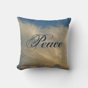 Coussin Paix Beau Ciel Bleu Clouds Blancs Photo