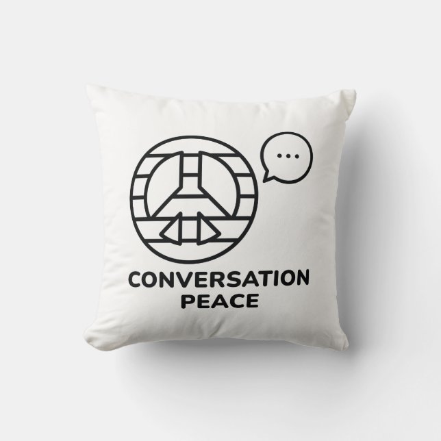 Coussin Paix de la conversation (Recto)