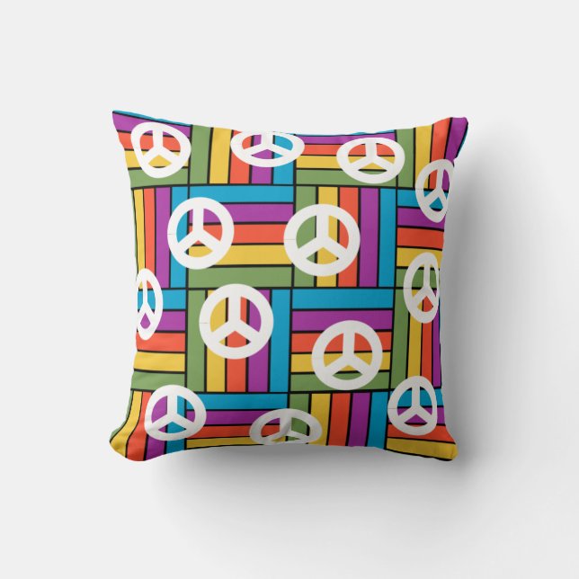 Coussin Paix des années 1970 (Recto)