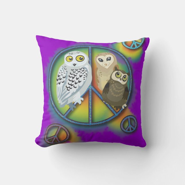 Coussin Paix Owl~pillow (Recto)