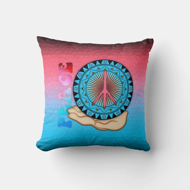 Coussin Paix ~ Soleil (Recto)
