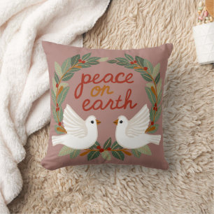 Coussin Paix sur Terre Dotes Noël Fêtes de Noël PERSONNALI