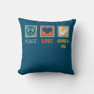 Coussin Paix vintage Amour Guinée Cochon Guinée Cochon Gui