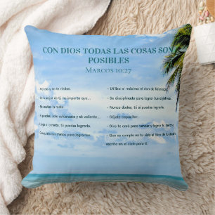 Coussin Palabras Motivacionales Logrando Metas Cielo Azul