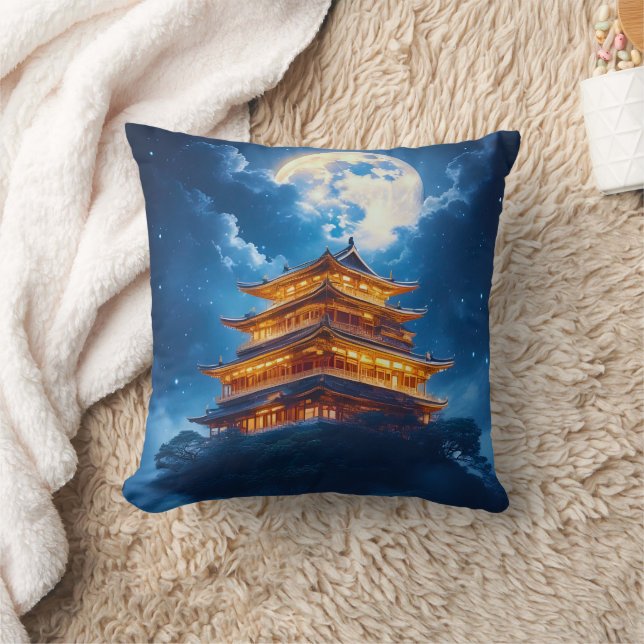 Coussin Palais lunaire dans les montagnes célestes (Couverture)