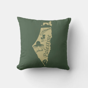 Coussin Palastinien de la carte de Palestine