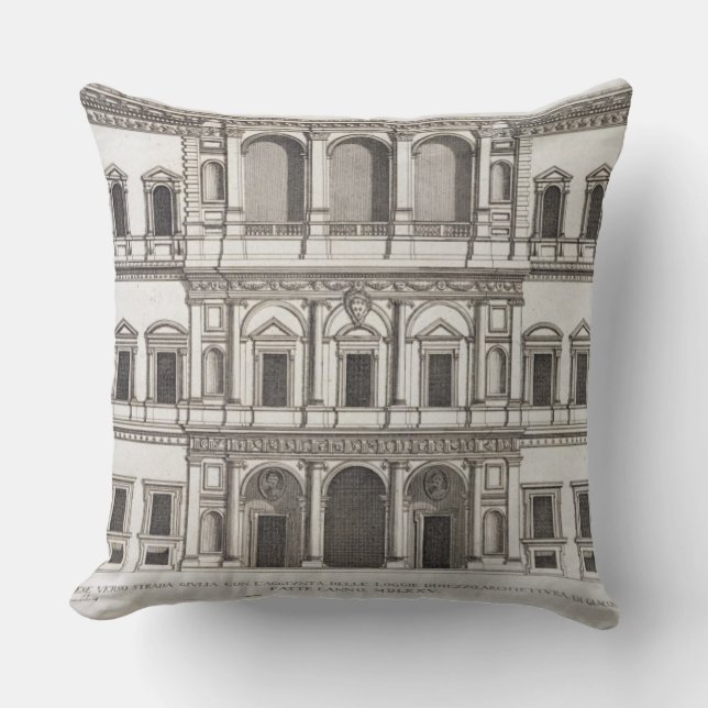Coussin Palazzo Farnese, des "Di Roma de Palazzi", partie (Recto)