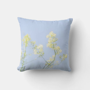 Coussin Pale Pastel Blue Sky Fleurs sauvages Pré