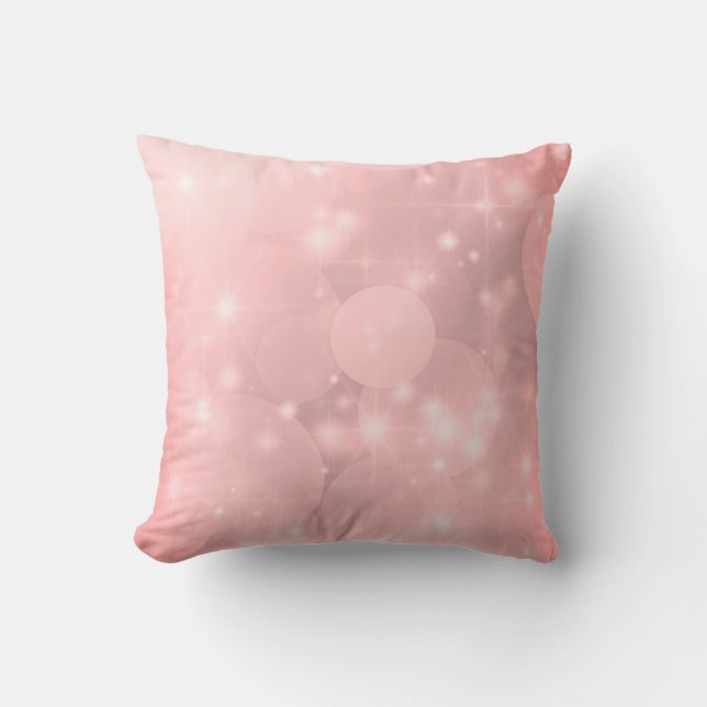 Coussin Pale Rose Blush Design étincelant (Recto)