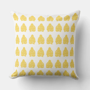 Coussin Pale Yellow Asiatique Moods Bouddah Boys
