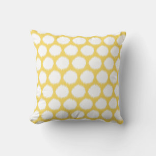 Coussin Pale Yellow Asiatique Moods Ikat Dots