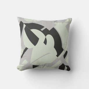 Coussin Palest Green Grey noir Gras scintillant Art Design