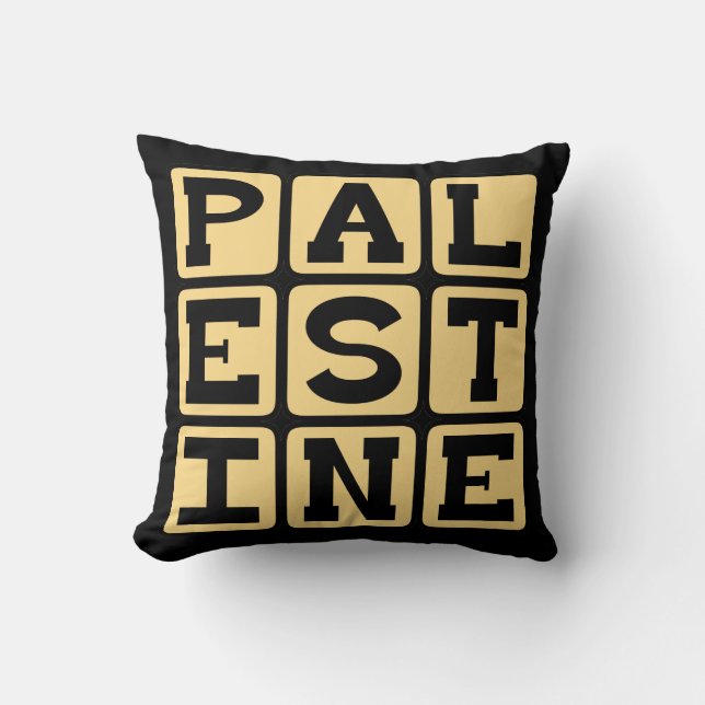 Coussin Palestine, État souverain en Asie (Recto)