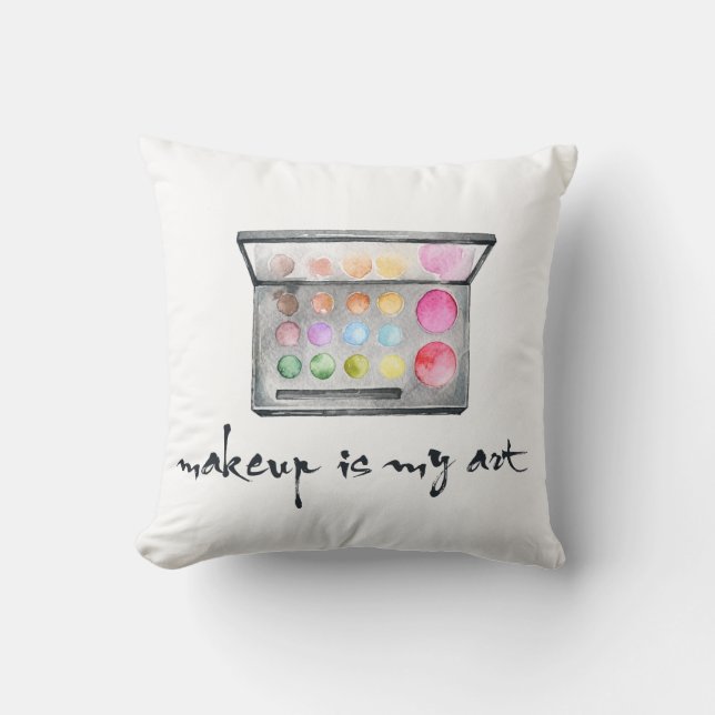 Coussin Palette de maquilleur - le "maquillage est (Recto)
