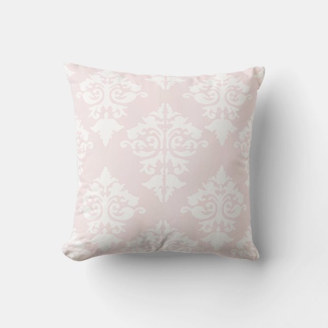 Coussin Pâlissez - la princesse rose carreau de damassé (Recto)