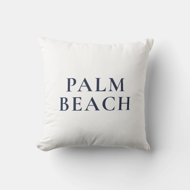 Coussin Palm Beach Preppy Coastal (Recto)