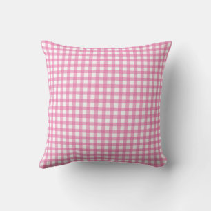 Coussin Palm Beach Preppy Gingham Throw Pillow Coloré