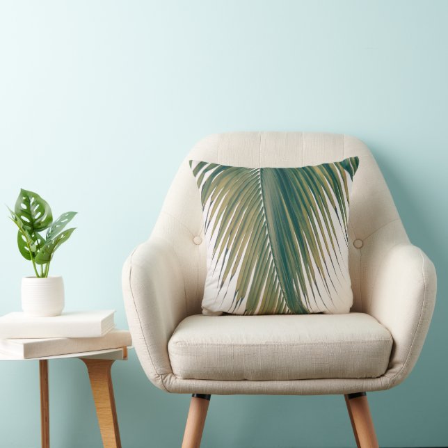 Coussin Palm des Caraïbes luxuriante 3 #palm#tropical (Chaise)