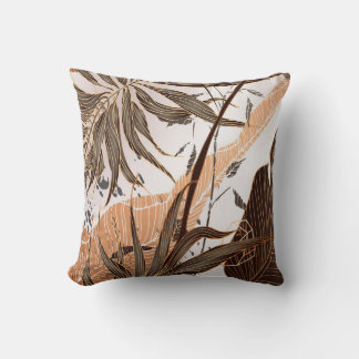 Coussin Palm Feuille Gold Marble Design