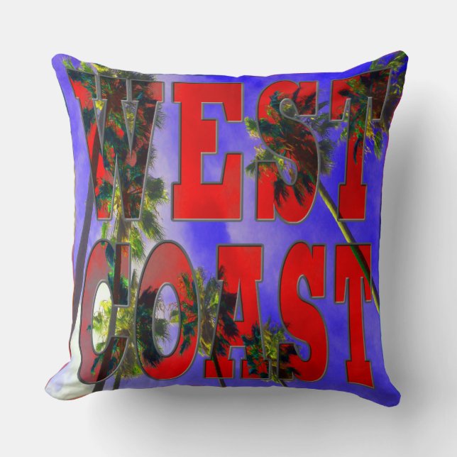 coussin "Palm Sky : Côte Ouest" (Recto)