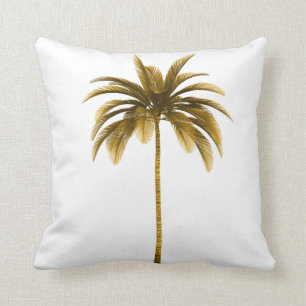 Coussin Palm Tree Vintage Brown Tropical Élégant