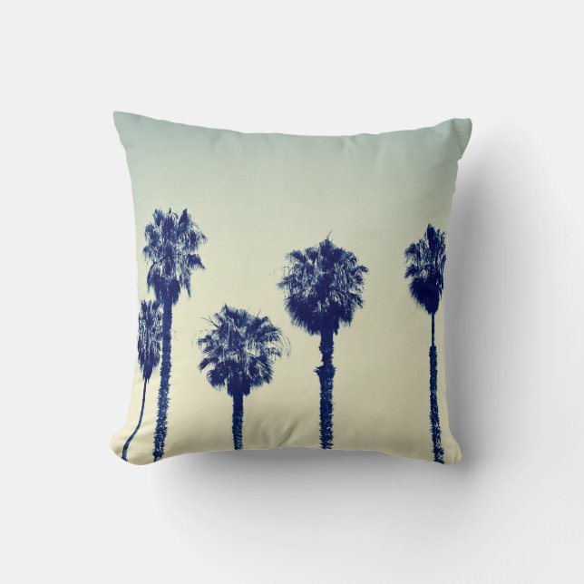 Coussin Palm Trees California Retro Thaillow (Recto)