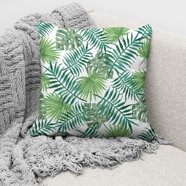 Coussin Palm vert moderne Feuille (Créateur téléchargé)