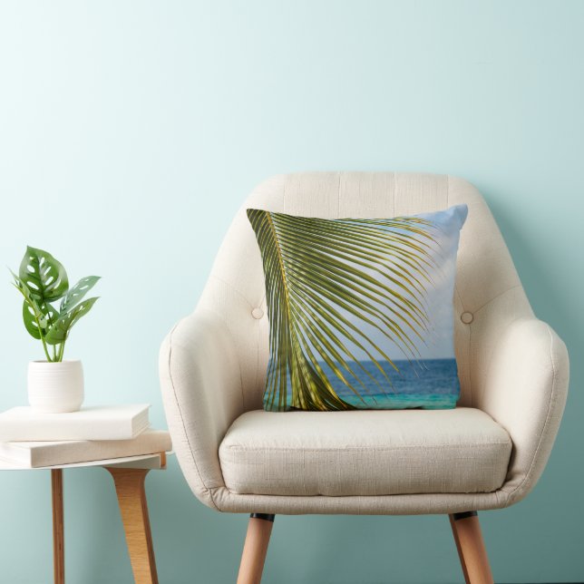 Coussin Palme de verre luxuriante Océan 1 (Chaise)