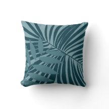 palme & feuille tropicale abstrait en gris vert bl