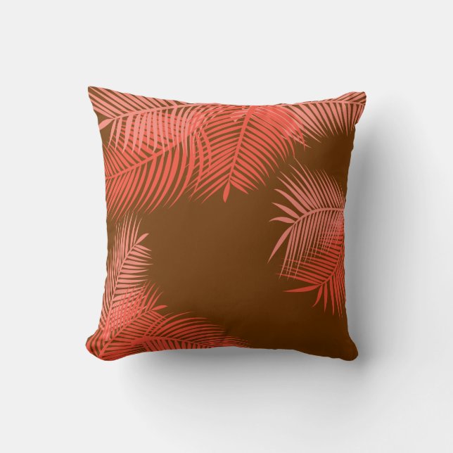 Coussin Palmettes de corail (Recto)