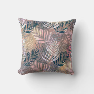 Coussin Palmettes, tropical, botaniques, feuille, jungle