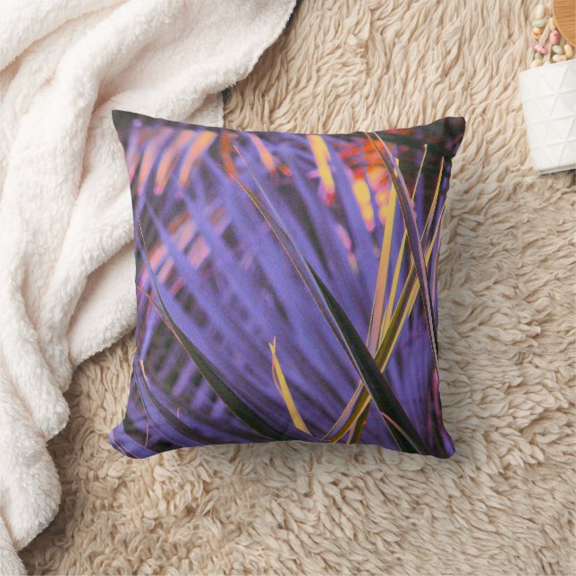 Coussin Palmetto bleu Abstrait (Couverture)