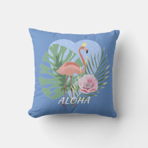 Coussin Palmier rose Flamant rose