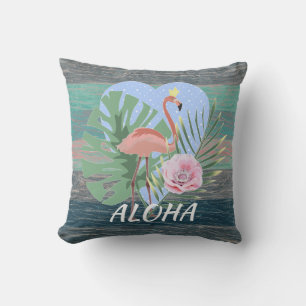 Coussin Palmier rose Flamant rose
