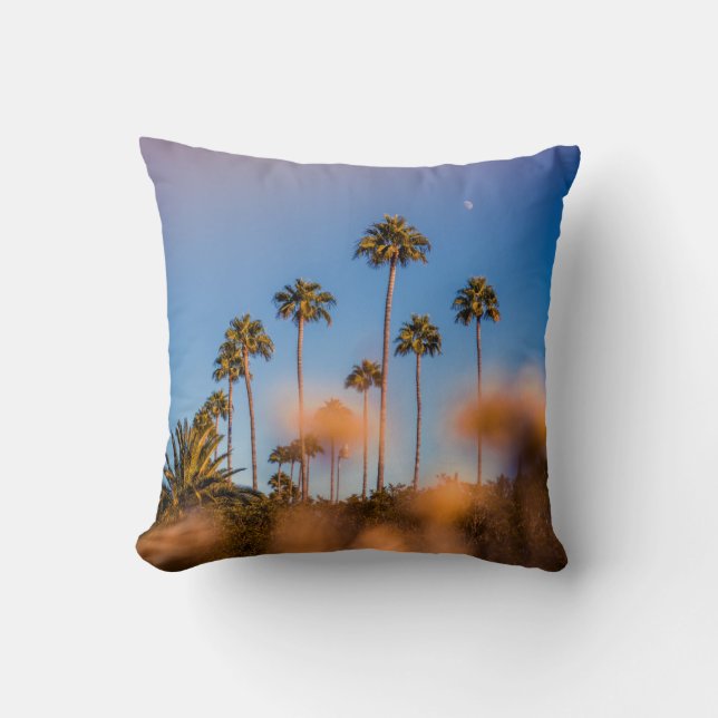 Coussin Palmier sous ciel bleu (Recto)