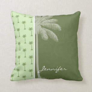 Coussin Palmier ; Tropical