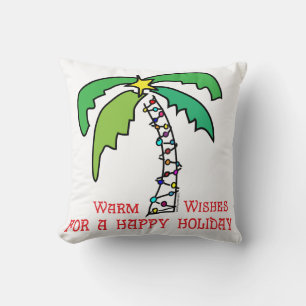 Coussin Palmier Tropical Joyeuses Vacances
