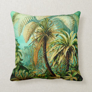 Coussin Palmiers botaniques Vintages Ernst Haeckel