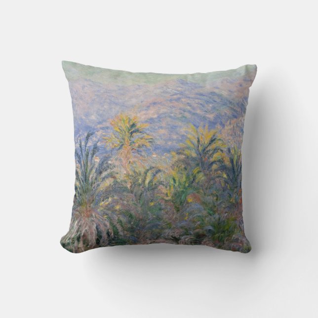 Coussin Palmiers de Claude Monet | chez Bordighera (Recto)