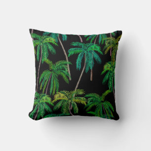 Coussin Palmiers : Motif d'été acrylique.