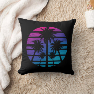 Coussin Palmiers Plage Hawaïenne Vacances d'Été