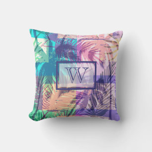 Coussin Palmiers Tropical