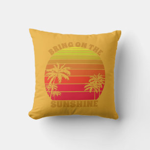 Coussin Palmiers Tropicaux Apportent La Lumière Du Soleil